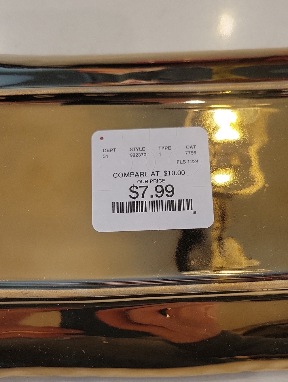 New Camila Gold Decorative Tray NWT - Picture 3 of 6